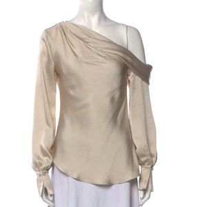 JONATHAN SIMKHAI Cowl Neck Long Sleeve Blouse